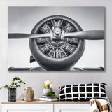 Vintage Aircraft Cylinder Propeller Canvas Prints Wall Art Decor - Painting Canvas, Art Prints, Ready to Hang