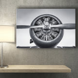 Vintage Aircraft Cylinder Propeller Canvas Prints Wall Art Decor - Painting Canvas, Art Prints, Ready to Hang