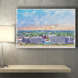 Virginia Beach Watercolor Virginia Beach Virginia, Sport Art Prints Fan Gift, Canvas Prints Wall Art Decor