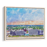 Virginia Beach Watercolor Virginia Beach Virginia, Sport Art Prints Fan Gift, Framed Canvas Prints Wall Art Decor