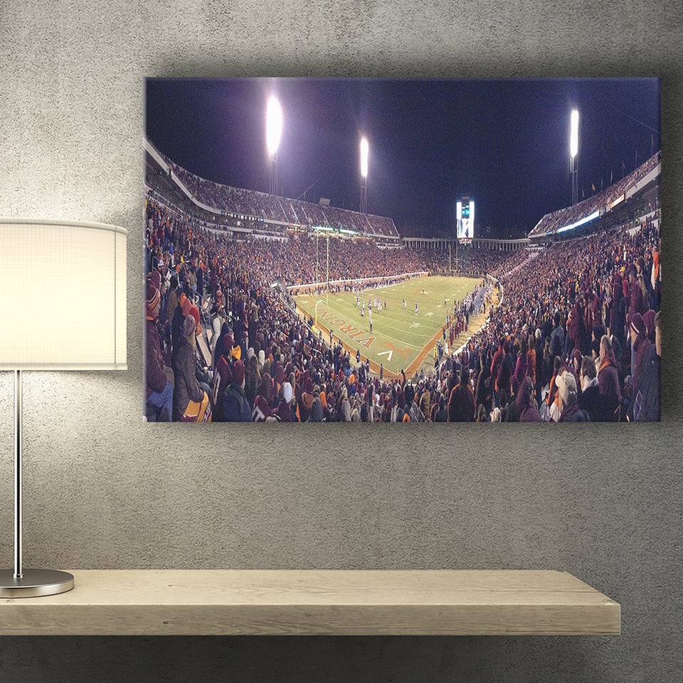 Virginia Cavaliers Stadium Canvas Prints Scott Stadium Wall Art American,Sport Stadium Art Prints, Fan Gift, Wall Decor