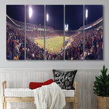 Virginia Cavaliers Stadium Canvas Prints Scott Stadium Wall Art American,Multi Panels B,Sport Stadium Art Prints, Fan Gift