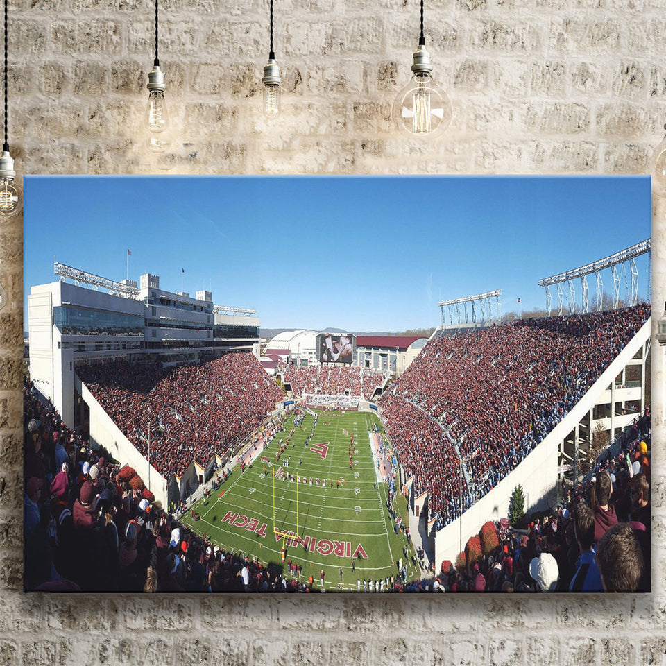 Virginia Tech Stadium Canvas Prints Lane Stadium Wall Art American,Sport Stadium Art Prints, Fan Gift, Wall Decor