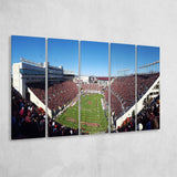 Virginia Tech Stadium Canvas Prints Lane Stadium Wall Art American,Multi Panels B,Sport Stadium Art Prints, Fan Gift
