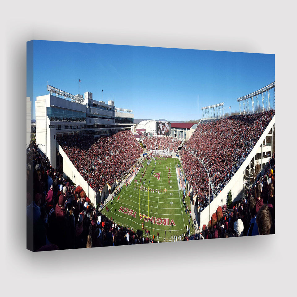 Virginia Tech Stadium Canvas Prints Lane Stadium Wall Art American,Sport Stadium Art Prints, Fan Gift, Wall Decor