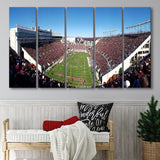 Virginia Tech Stadium Canvas Prints Lane Stadium Wall Art American,Multi Panels B,Sport Stadium Art Prints, Fan Gift