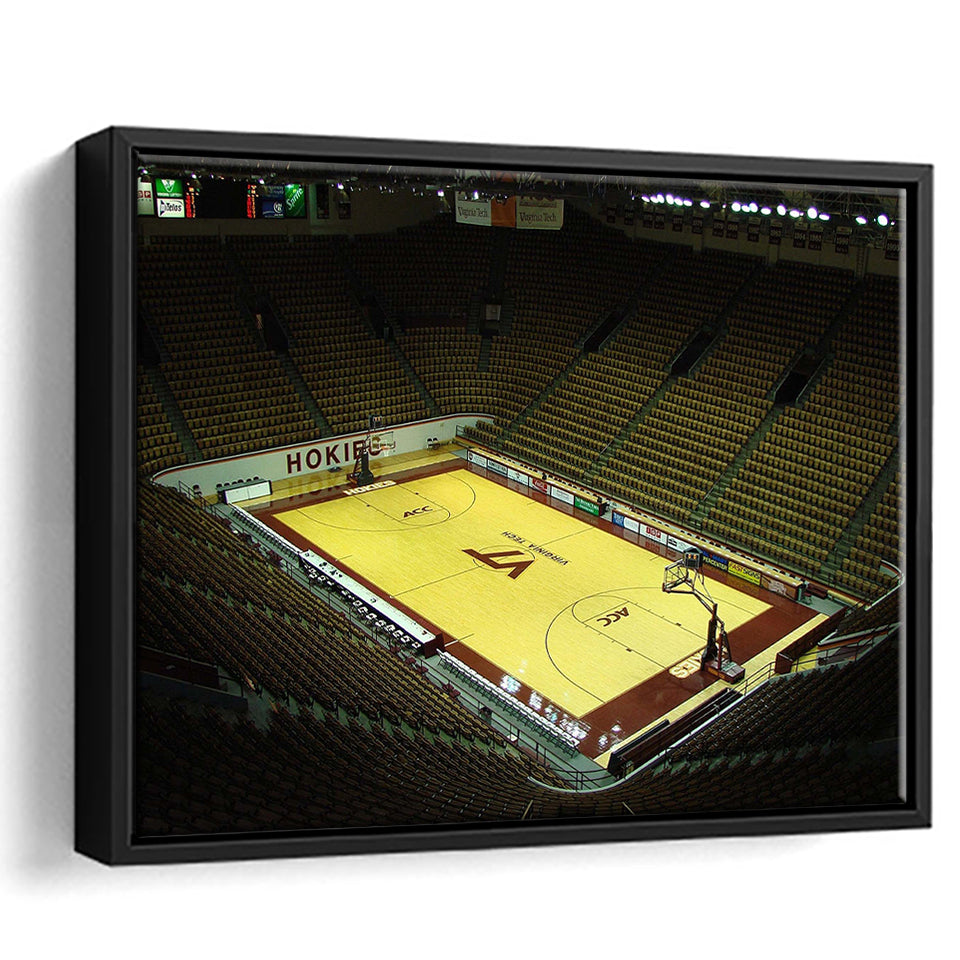 Virginia Tech Hokies Wall Art Cassell Coliseum Stadium Framed Canvas Prints,Sport Stadium Art Prints, Fan Gift
