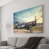 Vought F4U Corsair Red Bull Canvas Prints Wall Art Decor - Painting Canvas, Art Prints, Ready to Hang