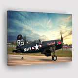 Vought F4U Corsair Red Bull Canvas Prints Wall Art Decor - Painting Canvas, Art Prints, Ready to Hang