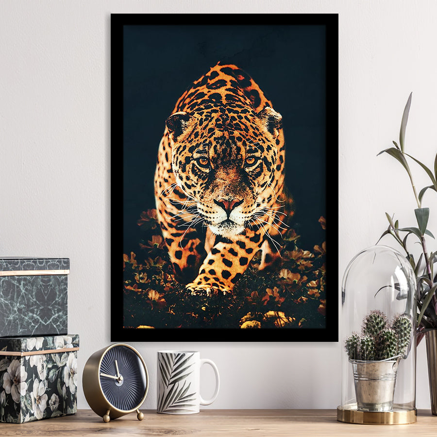 Walking Leopard Framed Art Prints Wall Decor - Art Prints, Framed Picture,For Sale, Ready to hang