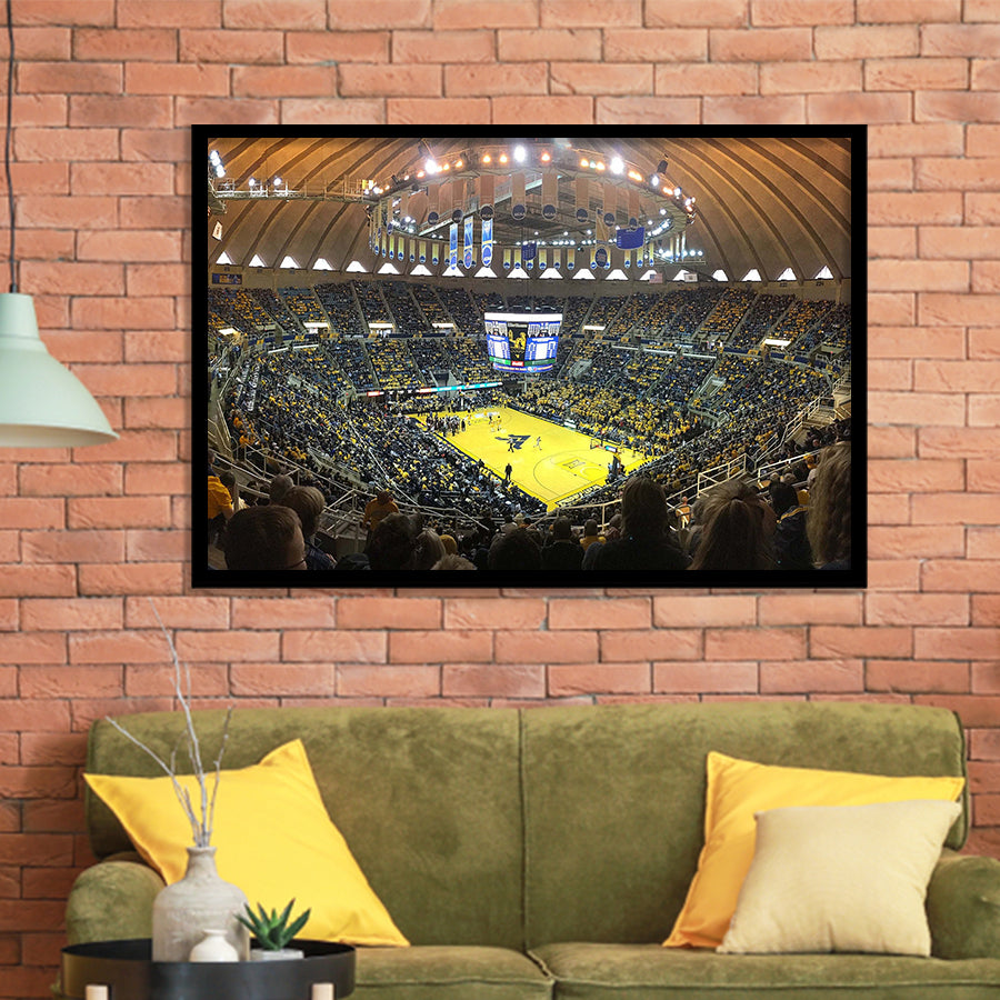 WVU Mountaineers Wall Art WVU Coliseum Stadium Art Prints Basketball,Sport Stadium Art Prints, Fan Gift, Wall Decor