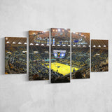 WVU Mountaineers Wall Art WVU Coliseum Stadium Canvas Prints Basketball,Multi Panels,Sport Stadium Art Prints, Fan Gift