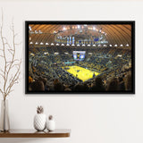 WVU Mountaineers Wall Art WVU Coliseum Stadium Framed Canvas Prints Basketball,Sport Stadium Art Prints, Fan Gift