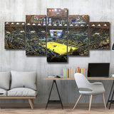 WVU Mountaineers Wall Art WVU Coliseum Stadium Canvas Prints Basketball,Multi Panels,Sport Stadium Art Prints, Fan Gift