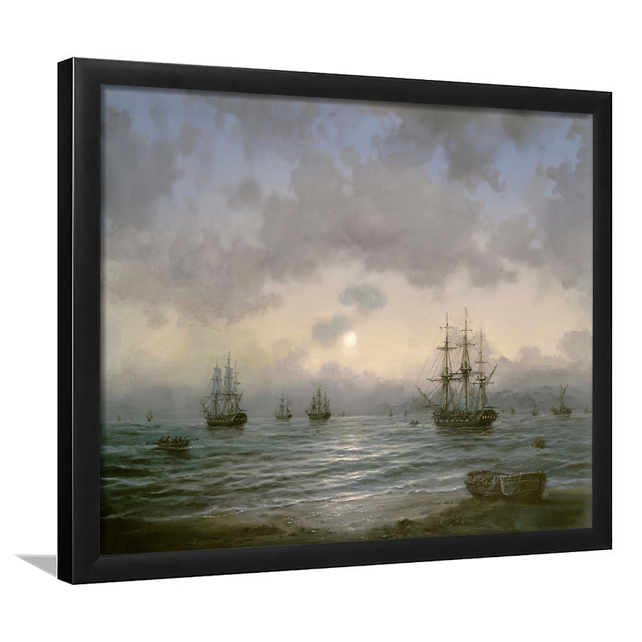 Waiting For Tide Framed Art Prints Wall Decor - Painting Art, Framed Picture, Home Decor, For Sale