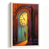 Walking Through The Time Life Framed Canvas Prints Wall Art, Floating Frame, Large Canvas Home Decor