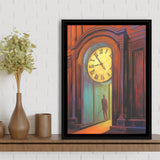 Walking Through The Time Life Framed Canvas Prints Wall Art, Floating Frame, Large Canvas Home Decor