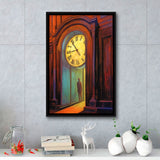 Walking Through The Time Life Framed Canvas Prints Wall Art, Floating Frame, Large Canvas Home Decor