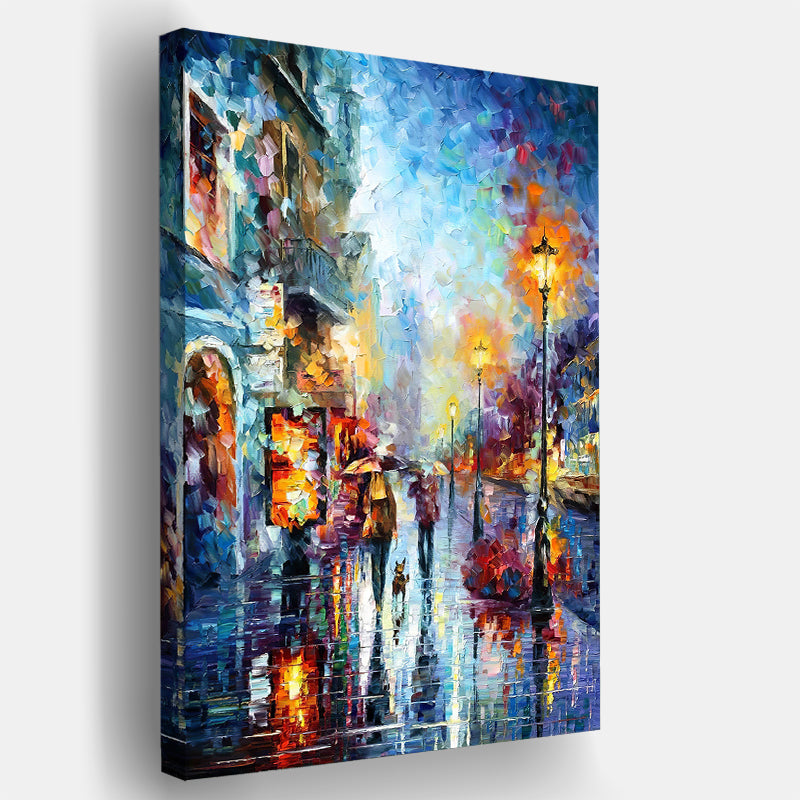 Walking Under The Rain Canvas Wall Art - Canvas Prints, Prints Painting, Prints on Sale,Canvas on Sale