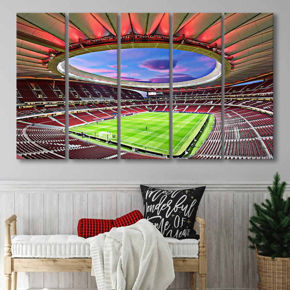 Wanda Metropolitano Stadium, Stadium Canvas, Sport Art, Gift for him,100 Multi Panels B, Canvas Prints Wall Art Decor
