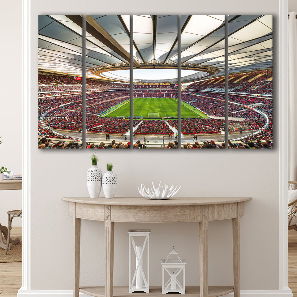 Wanda Metropolitano Stadium, Stadium Canvas, Sport Art, Gift for him, Multi Panels B, Canvas Prints Wall Art Decor