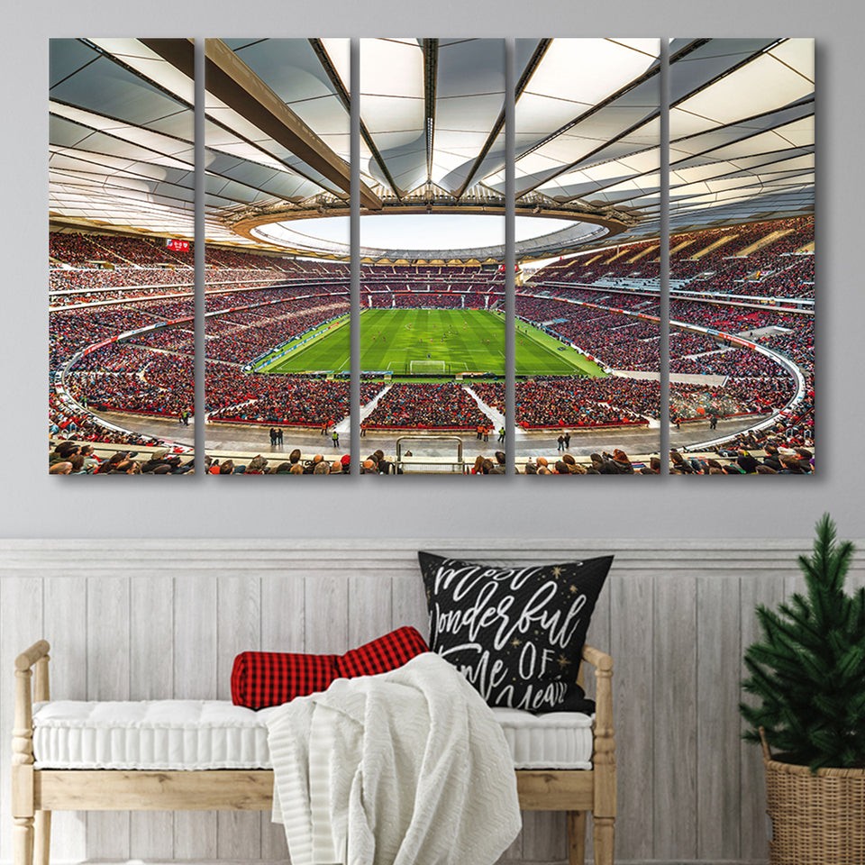 Wanda Metropolitano Stadium, Stadium Canvas, Sport Art, Gift for him, Multi Panels B, Canvas Prints Wall Art Decor