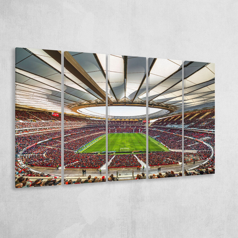 Wanda Metropolitano Stadium, Stadium Canvas, Sport Art, Gift for him, Multi Panels B, Canvas Prints Wall Art Decor