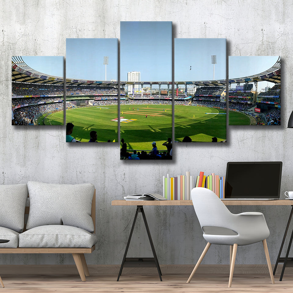 Wankhede Stadium, Stadium Canvas, Sport Art, Large Canvas, Multi Panels, Canvas Prints Wall Art Decor