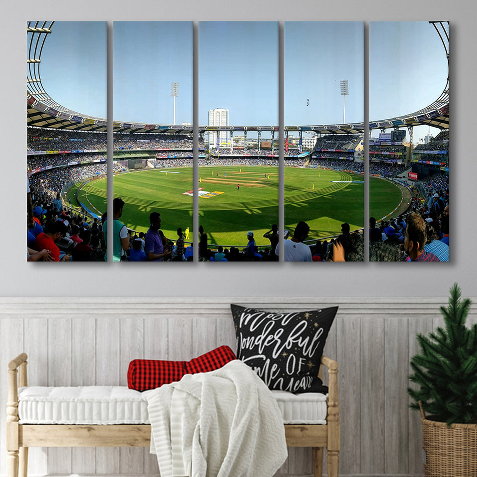 Wankhede Stadium, Stadium Canvas, Sport Art, Gift for him, Multi Panels B, Canvas Prints Wall Art Decor