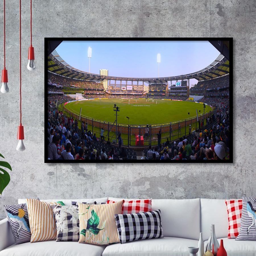 Wankhede Stadium in India, Stadium Canvas, Sport Art, Gift for him, Framed Art Prints Wall Art Decor, Framed Picture