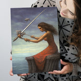 Warrior Black Woman Canvas Prints Wall Art, Home Living Room Decor, Large Canvas