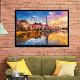 Washington Dc Usa Tidal Basin Monument City Art Watercolor Framed Art Prints Wall Art Decor,Framed Picture