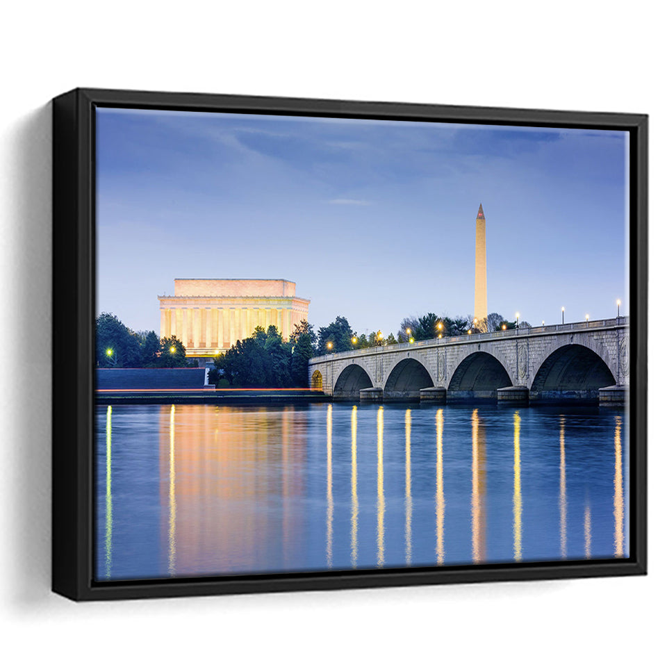 Washington City Framed Canvas Prints Wall Art Decor - Paiting Canvas, Art Prints, Floating Frame