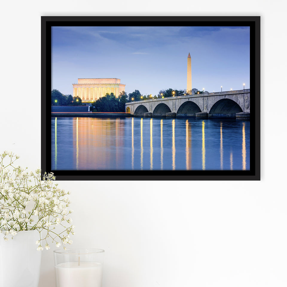 Washington City Framed Canvas Prints Wall Art Decor - Paiting Canvas, Art Prints, Floating Frame