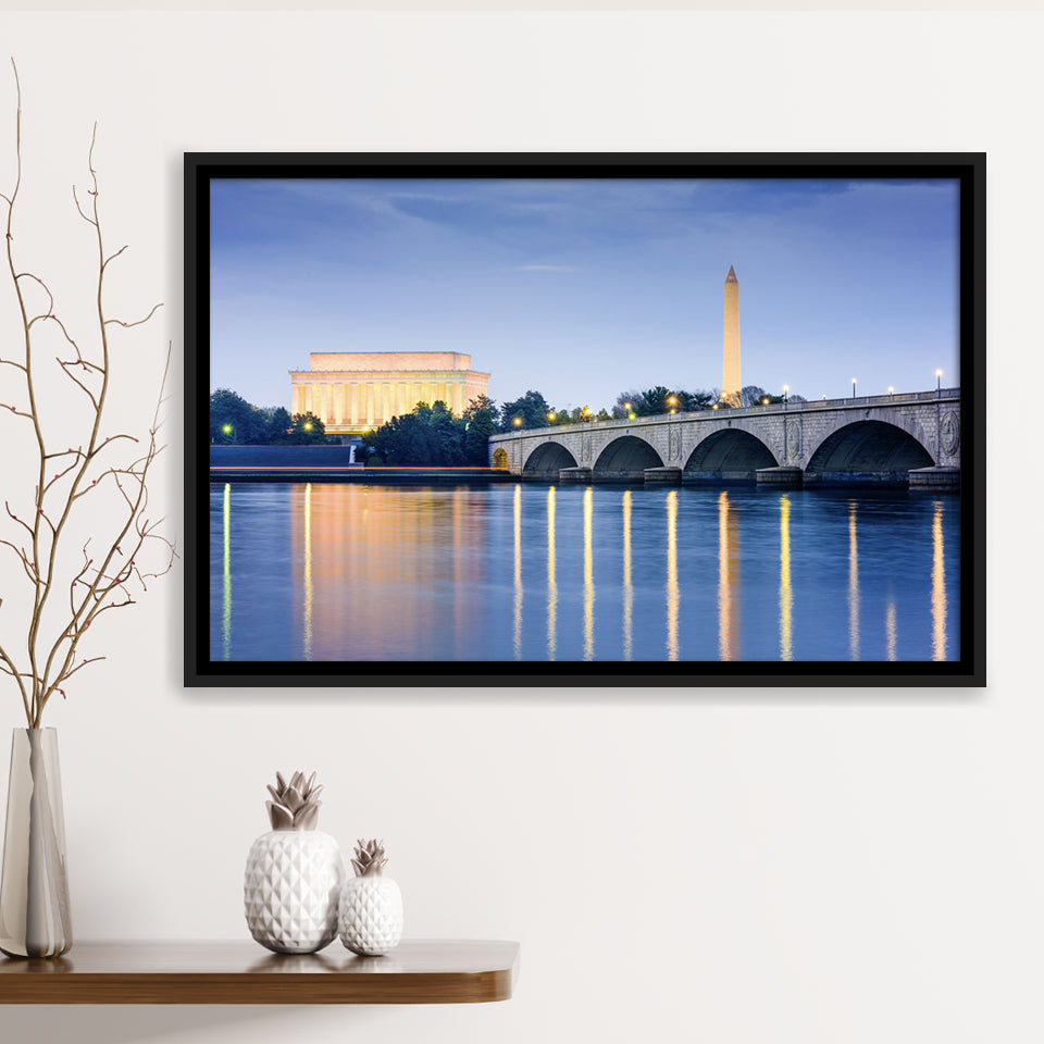 Washington City Framed Canvas Prints Wall Art Decor - Paiting Canvas, Art Prints, Floating Frame
