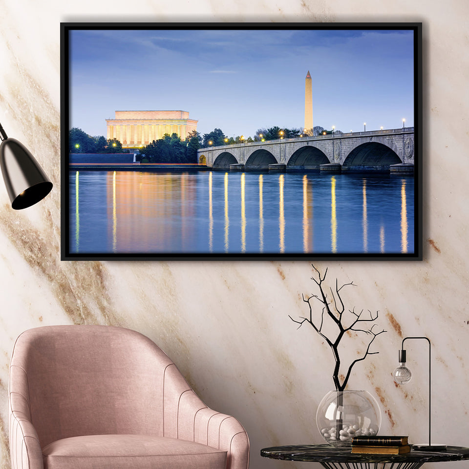 Washington City Framed Canvas Prints Wall Art Decor - Paiting Canvas, Art Prints, Floating Frame