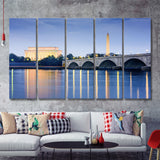 Washington City 5 Piece B Canvas Prints Wall Art Decor - Painting Canvas, Multi Panels
