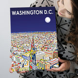 Washington DC Art City Night Landscape ,City Art Print, Large Canvas, Canvas Print Wall Art Home Decor