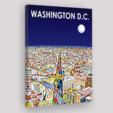 Washington DC Art City Night Landscape ,City Art Print, Large Canvas, Canvas Print Wall Art Home Decor
