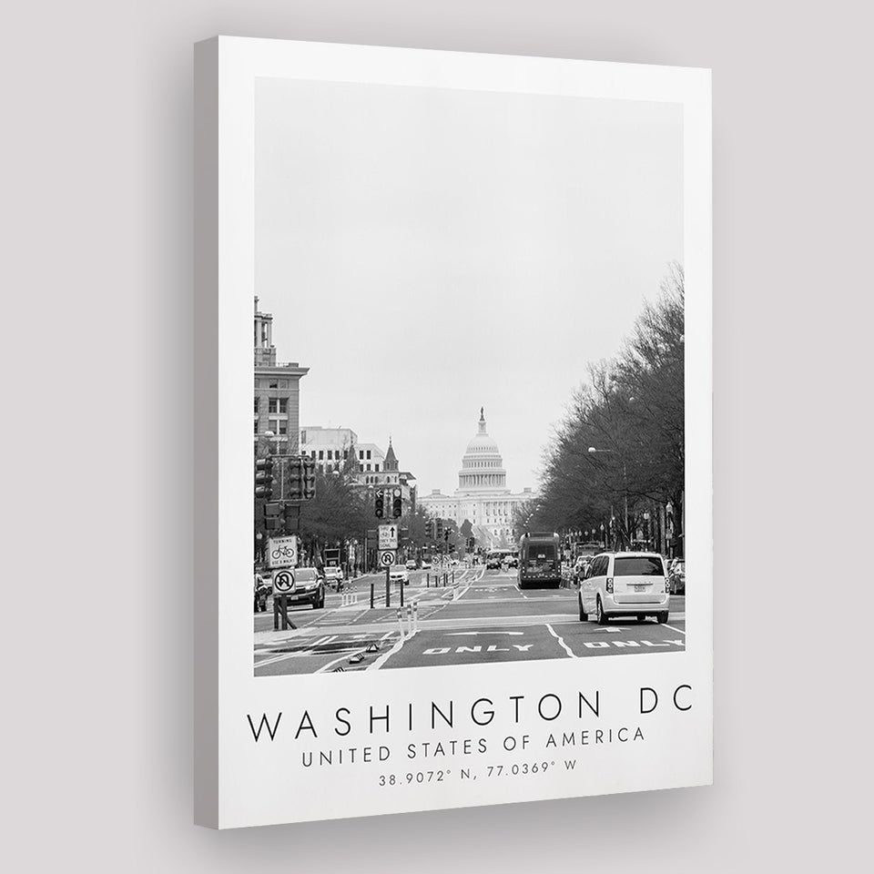 Washington Dc Usa Black And White Art Canvas Prints Wall Art Home Decor