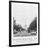 Washington Dc Usa Black And White Art Framed Art Prints Wall Art Decor, Framed Picture