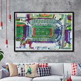 Washington State Cougars Martin Stadium Watercolor, Sport Prints Fan Gift, Framed Art Prints Wall Art Decor