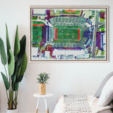 Washington State Cougars Martin Stadium Watercolor, Sport Art Prints Fan Gift, Framed Canvas Prints Wall Art Decor