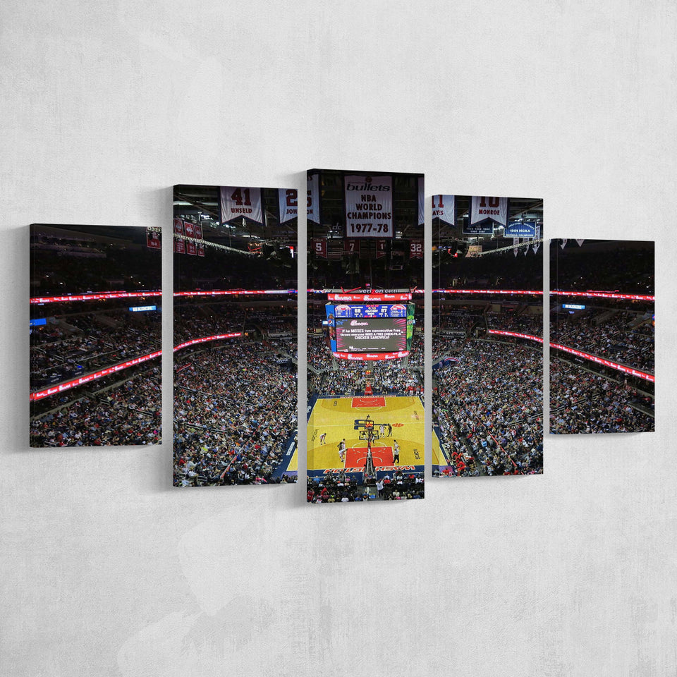 Washington Wizards Stadium Canvas Prints Capital One Arena Wall Art,Multi Panels,Sport Stadium Art Prints, Fan Gift
