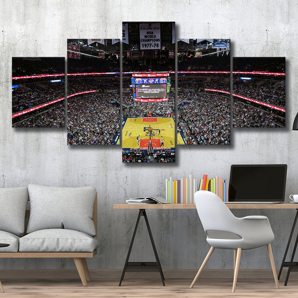 Washington Wizards Stadium Canvas Prints Capital One Arena Wall Art,Multi Panels,Sport Stadium Art Prints, Fan Gift