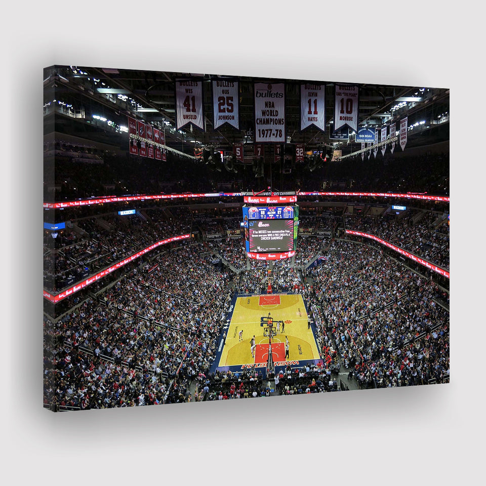 Washington Wizards Stadium Canvas Prints Capital One Arena Wall Art,Sport Stadium Art Prints, Fan Gift, Wall Decor