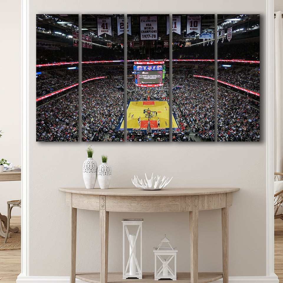 Washington Wizards Stadium Canvas Prints Capital One Arena Wall Art,Multi Panels B,Sport Stadium Art Prints, Fan Gift