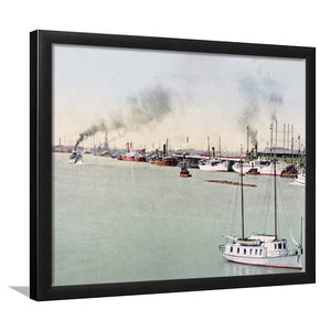 Water Front Mobile Alabama Vintage Photograph Framed Art Prints Wall Decor - Painting Art, Framed Picture, Home Decor, For Sale