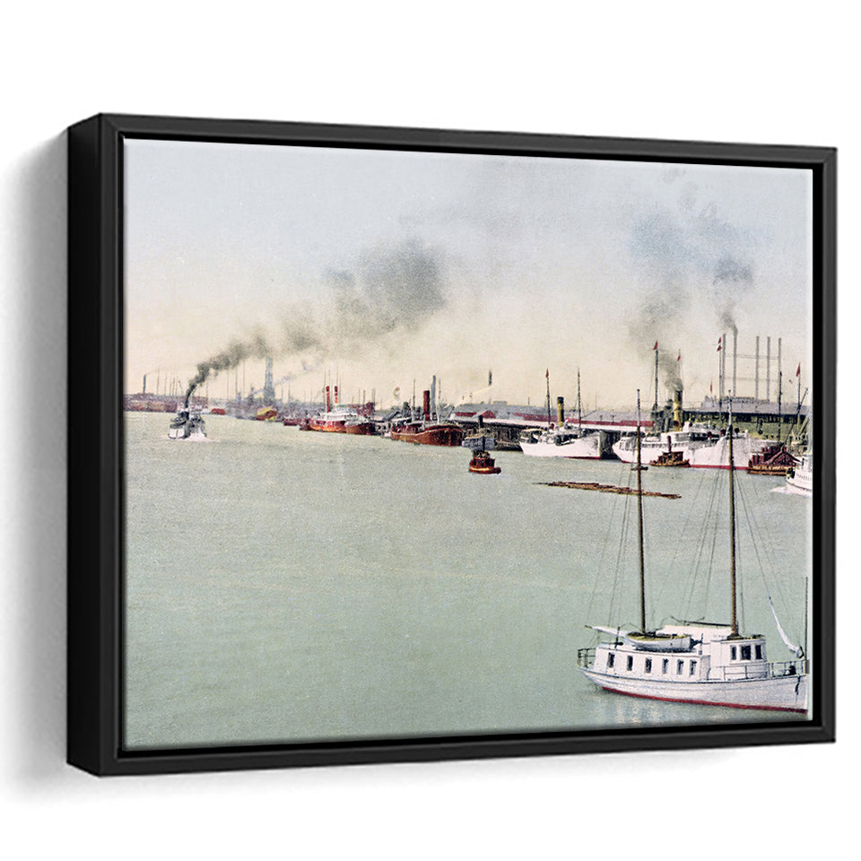 The Pool Of London At Sundown 1876 Framed Canvas Prints Wall Art - Painting Canvas, Wall Decor, For Sale