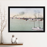 The Port Of New Orleans Framed Canvas Prints Wall Art - Painting Canvas, Wall Decor, For Sale
